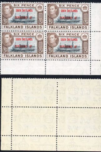Falkland Is Dep SG D6 KGVI 6d South Shetlands U/M