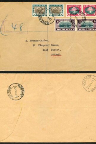 South Africa SG82/4 Set on Registered FIRST DAY Cover