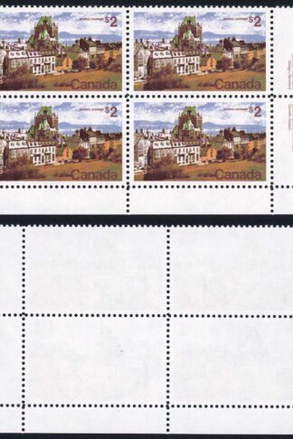 Canada SG708 Two Dollar Perf 13.5 U/M Plate Block