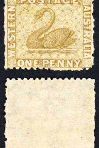 Western Australia SG52 1864-79 1d Bistre Wmk Crown CC M/M