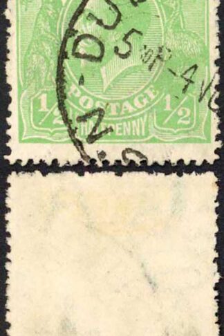 Australia SG48a 1/2d Wmk Mult Crown CA Variety Thin 1 in Fraction