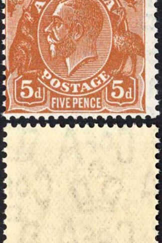 Australia SG130 5d Orange-brown Wmk C of A U/M