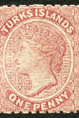 Turks and Caicos Is SG1 1d Dull Rose no Wmk M/M Cat 65 pounds
