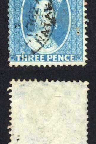 Natal SG10 3d Blue No Wmk Perf 14 Fine used Cat 55 pounds