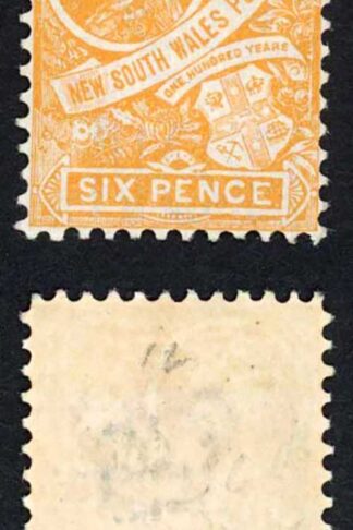 NSW SG297gb 6d Orange-yellow Perf 12 Fresh M/M Cat 38 pounds