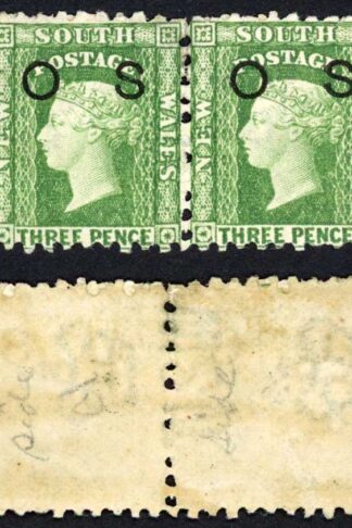 NSW SGO24a 3d yellow-green Wmk Sideways (Streaky Gum)