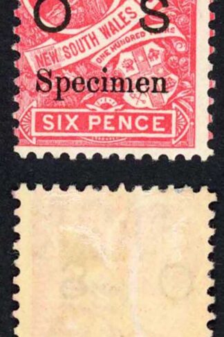 NSW SGO42as 6d carmine Perf 12 M/M Opt SPECIMEN