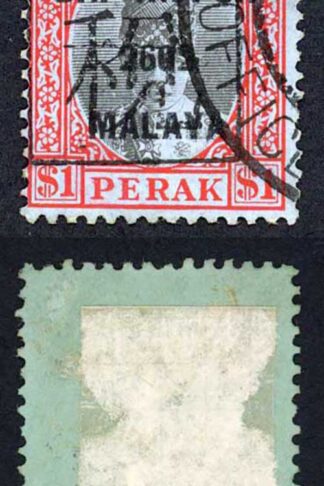 Japanese Occ of Perak SGJ252 1 dollar fine used