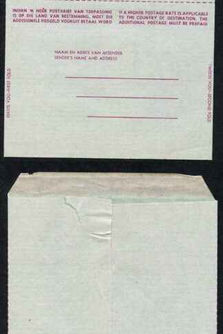 SWA on South Africa 1 1/2d Airmail Lettersheet
