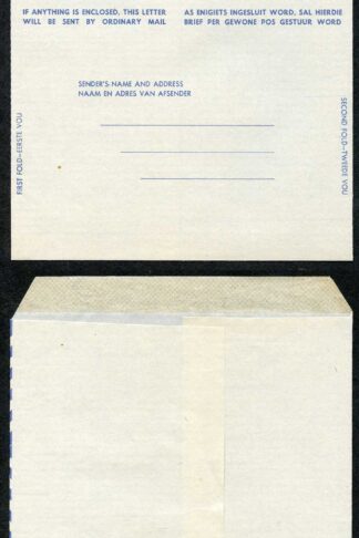 South Africa 6d Airmail Lettersheet