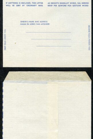 South Africa 6d Airmail Lettersheet