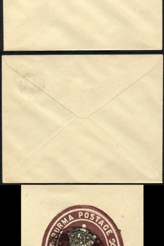 The Japanese Occ of Burma 1a Card with Peacock Overprint (flap stuck down)k