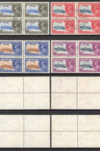 Gilbert and Ellice Is 1935 Silver Jubilee SG36/39 Fine Used BLOCKS OF 4