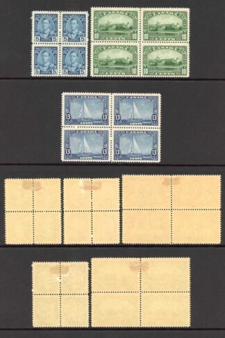 Canada SG335/40 1935 Silver Jubilee in BLOCKS 2 x U/M (Gum Slightly brown)