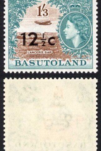 Basutoland SG 65 U/M 12.5 on 1/3 Type 1 Cat 22 pounds
