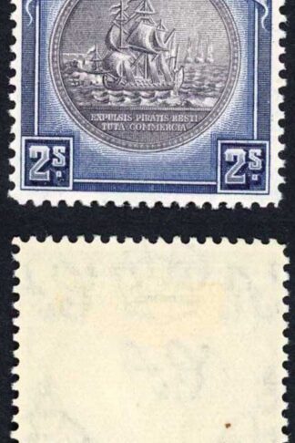 Bahamas SG131 2/- Slate purple and Deep Ultramarine M/M