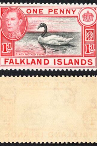 Falkland Is SG147 1d Black and Carmine U/M