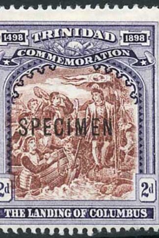 Trinidad and Tobago SG125 1898 2d Opt SPECIMEN Fresh M/M