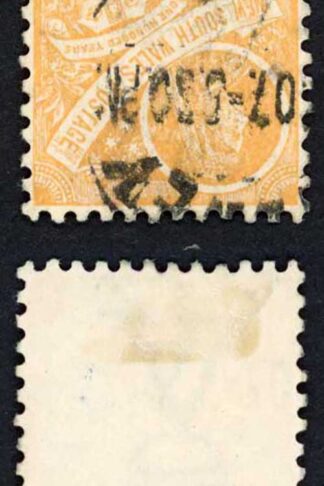 NSW SG358 6d Orange-buff Wmk Double A Inverted Used Cat 50 pounds