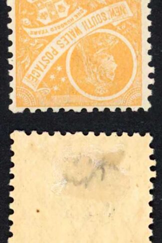 NSW SG359 6d Dull yellow Wmk Double A M/M Inv Cat 50 pounds