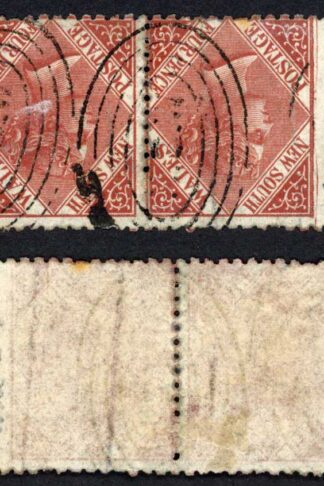 NSW SG203 4d Red-brown wmk 4 left stamp SHEET wmk right INVERTED