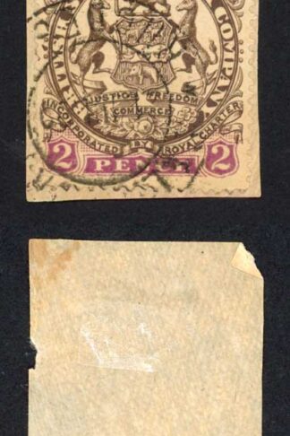 Rhodesia SG43 2d Springbok Die II Strip of 3 Cat 42+++ pounds