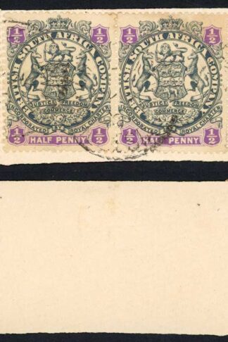 Rhodesia SG41 1/2d Springbok Die II Strip plus single Cat 18++ pounds