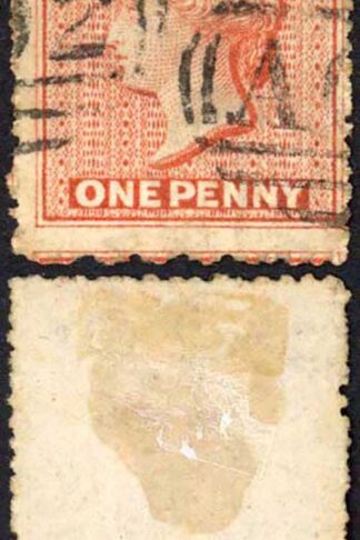 Antigua SG7b 1d vermilion wmk star Sideways  Cat 42 pounds