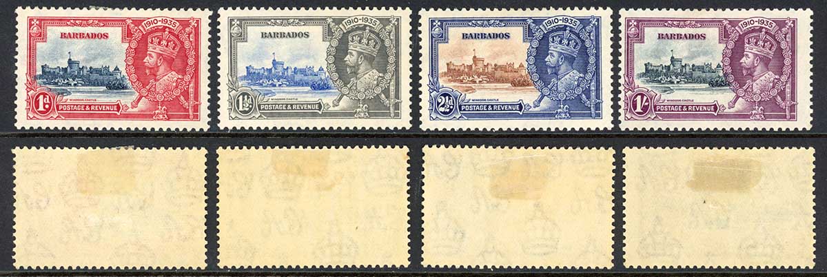 Barbados SG241/4 1935 Silver Jubilee M/M