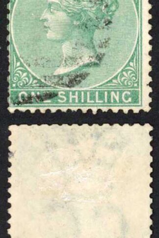Bermuda SG8 1/- Green Wmk Crown CC Cat 70 pounds