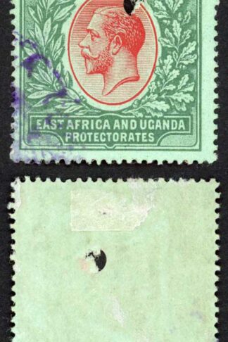 KUT SG58 10r wmk Mult Crown CA Fiscal Cancel (and punch)