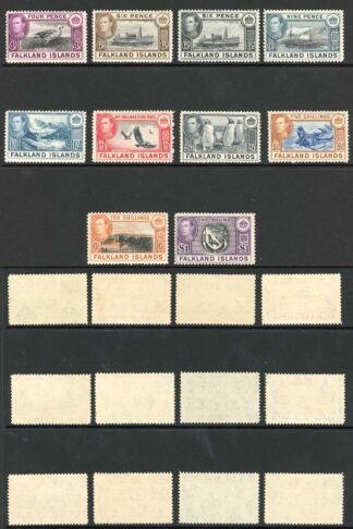 Falkland Is SG146/63 KGVI Set of 18 Fine M/M cat 475 pounds