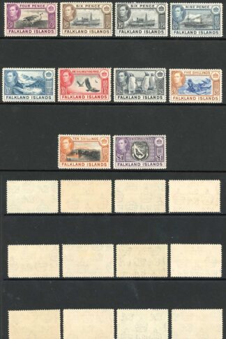 Falkland Is SG146/63 KGVI Set of 18 Fine M/M cat 475 pounds