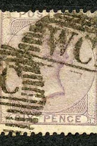 SG68 6d Lilac Cat 120 pounds tear at left