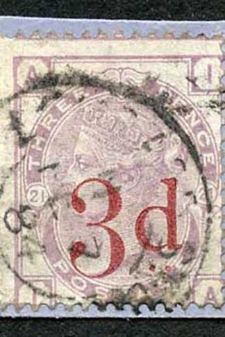 SG159 3d on 3d Lilac Wmk Crown Used on Piece cat 160