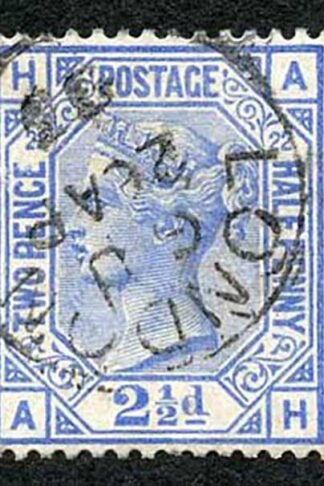 SG157 2 1/2d Blue Wmk Crown Plate 22 Fine Used Cat 45