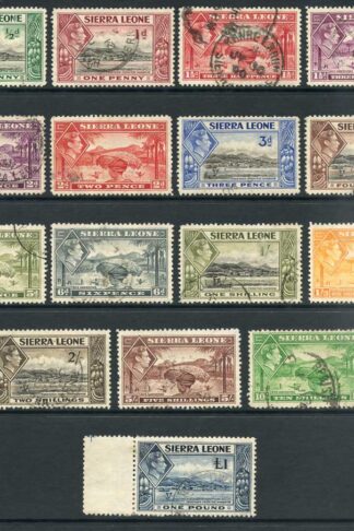 Sierra Leone SG188/200 KGVI Set of 16 Fine used Cat 80 Pounds