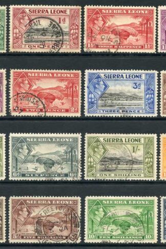 Sierra Leone SG188/200 KGVI Set of 16 Fine used Cat 80 Pounds