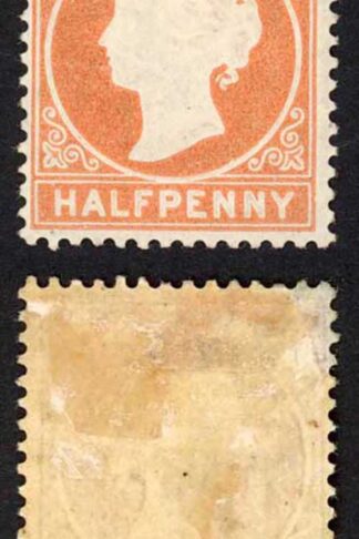 Gambia SG11B 1/2d Dull Orange Wmk Crown CC Upright M/M (hinge remainder) Cat 20