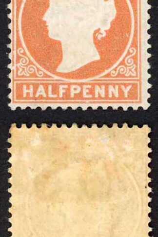Gambia SG11B 1/2d Dull Orange Wmk Crown CC Upright M/M (hinge remainder) Cat 20