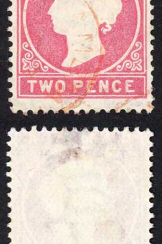Gambia SG13B 2d Rose Wmk Crown CC Upright Fine used Cat 11 pounds