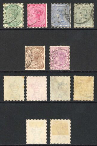 Natal SG97a/103 1882 Set of 6 wmk Crown CA Cat 25 pounds