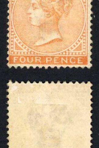 Jamaica SG22 4d Red-Orange Mint re-gummed cat 450 pounds