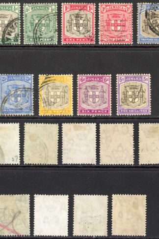 Jamaica SG37/45 1905 Set of 9 Fine used Cat 150 pounds