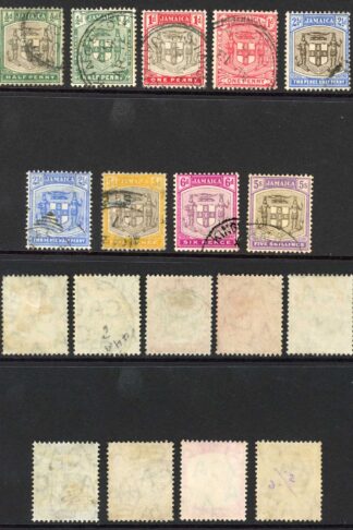 Jamaica SG37/45 1905 Set of 9 Fine used Cat 150 pounds