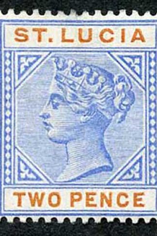 St Lucia SG45 2d Ultramarine and Orange Fresh M/M