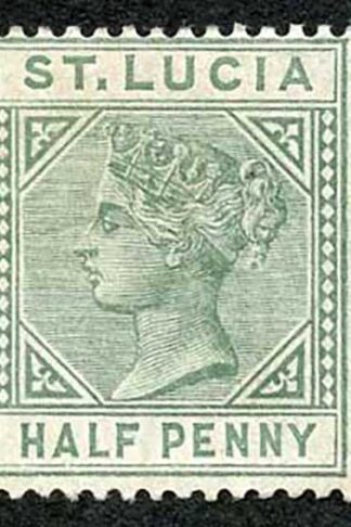 St Lucia SG1 1/2d Dull Green Wmk Crown CA U/M Cat 18 pounds