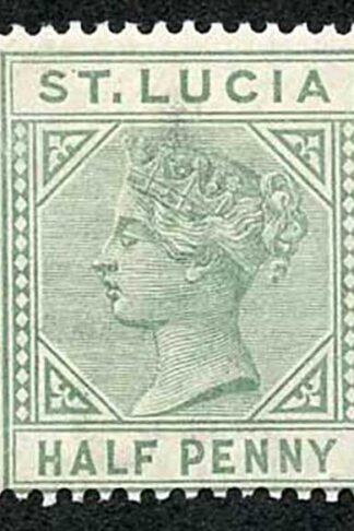 St Lucia SG1 1/2d Dull Green Wmk Crown CA U/M Cat 18 pounds