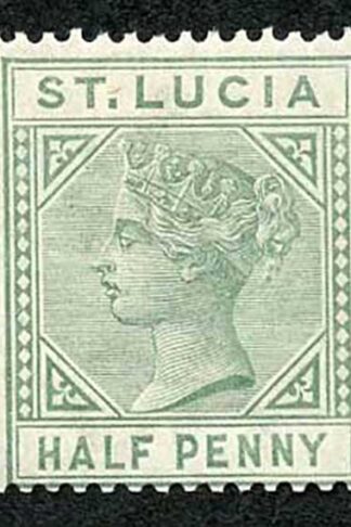 St Lucia SG1 1/2d Dull Green Wmk Crown CA U/M Cat 18 pounds