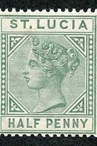 St Lucia SG1 1/2d Dull Green Wmk Crown CA U/M Cat 18 pounds